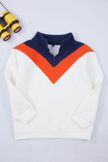 Off-White Girl's Color Blocked Knit Sweatshirt TKDAW25SW00036