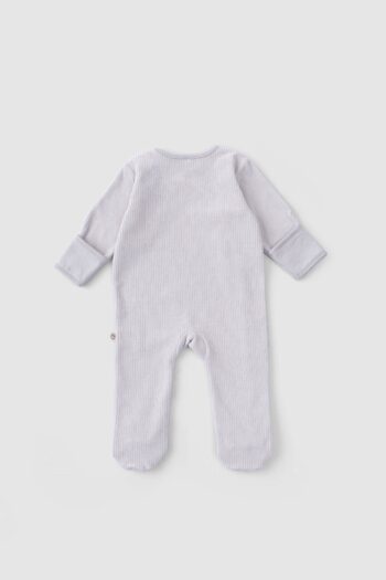 Little Gusto Infants' Plush Velvet Sleep Suit with Gloves and Feet - Gray