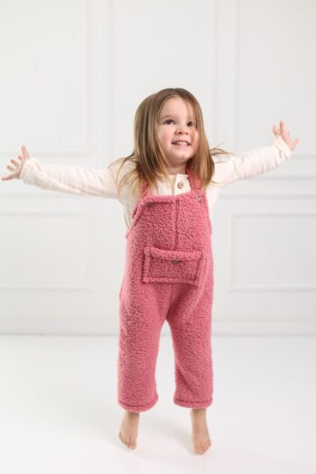 Cuckoo Cotton Baby Jumpsuit Pink - Adjustable Straps and Button Details