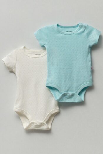 Mother Love Jacquard Organic 2-Pack Short Sleeve Bodysuit