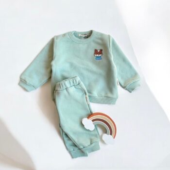 Cute Animals Embroidered 3-Ply Baby Outfit Set