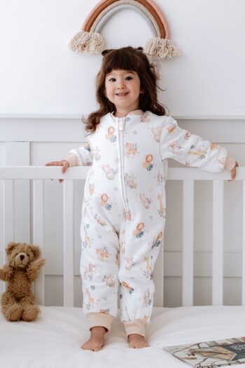 Lilabio Thick Fleece Filled 2 Tog Cotton Patterned Sleeping Bag for Girls and Boys