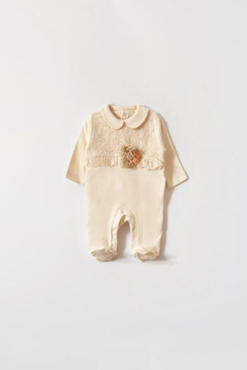 Flower Brooch Baby Girl Romper