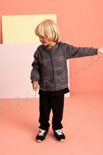 LUESS Boys' Cotton Cardigan with Printed Fabric (3-4 Years 8-9 Years)