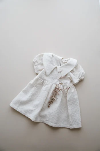 Pure Lille Vintage Collar Children's Ecru Dress
