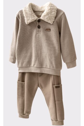 Bomber Baby Child Brown Cotton 2-Piece Set First Me Trend Fashion Top and Bottom Set