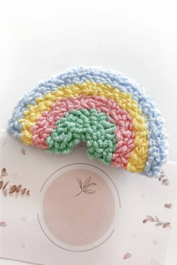 Nur Erten Rainbow Punch Embroidered Hair Clip for Girls
