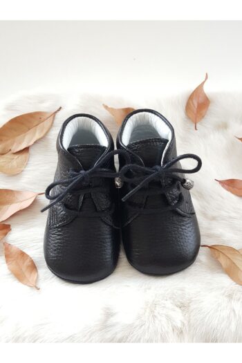 Hodore Genuine Leather Baby Booties Black