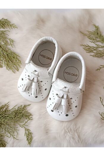 Hodore Axel White Genuine Leather Baby Moccasins