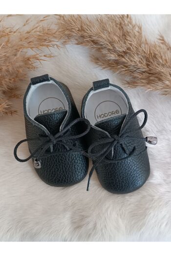 Hodore Alfa Black Genuine Leather Baby Moccasin Shoes