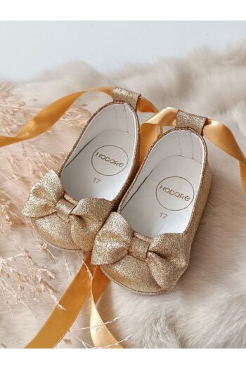 Hodore Perla Gold Genuine Leather Baby Moccasin Flats
