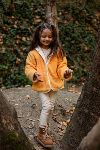 LUCKKA Heritage Puffy Lined Plush Baby Kids Jacket - Hooded Plush Coat - ZTPUFCEKET