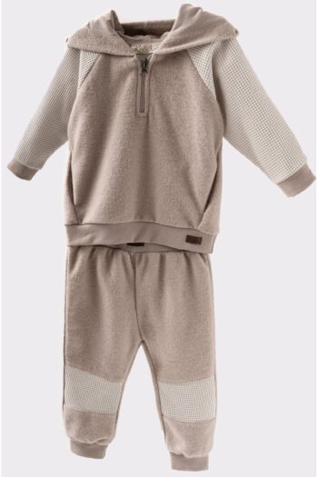 Lilac Cotton 2-Piece Set for Baby Kids - First Me Trendy Fashion Top and Bottom Set