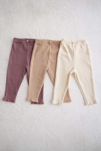 3-Piece Baby Ribbed Leggings Set Model 3