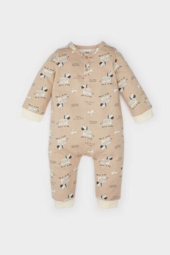 Newborn Baby Boy Zebra Pattern Long Sleeve Bodysuit