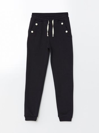 LCW Kids Navy Drawstring Waist Girls' Jogger Pants