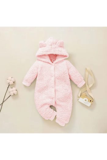 BABYSİ KIDS CLUB Hooded Baby & Child Plush Welsoft Overalls (DOUBLE-SIDED WELSOFT PLUSH WOOL FOR OUTSIDE AND INSIDE)