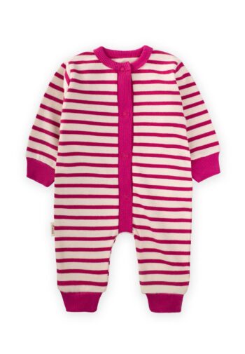 Striped Knitted Jumpsuit 0-3 Years Fuchsia