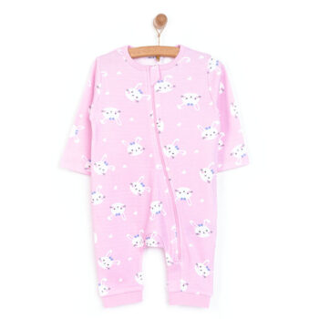 Zippered Sleeveless Romper for Baby Girls