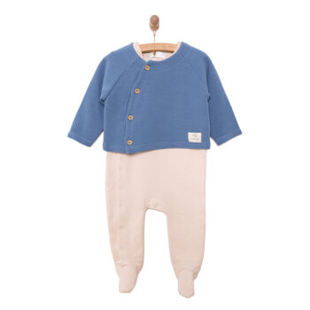 Newborn Ottoman Romper Jumpsuit with Socks for Baby Boys