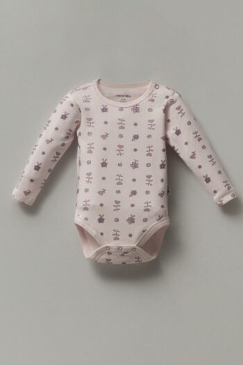 Mother Love Lila Floral Bamboo & Cotton Long Sleeve Bodysuit for Baby Girls