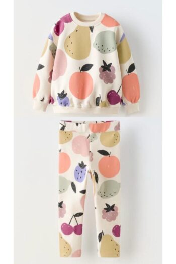 GÖKJOY BOUTIQUE 100% COTTON PREMIUM QUALITY FRUIT PRINTED GIRLS' LEGGINGS SET