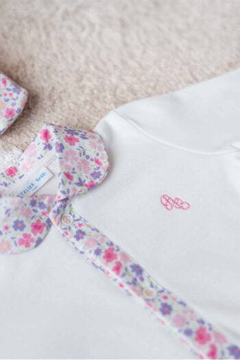 BABY BODYSUIT - LITTLE FLOWERS / PINK