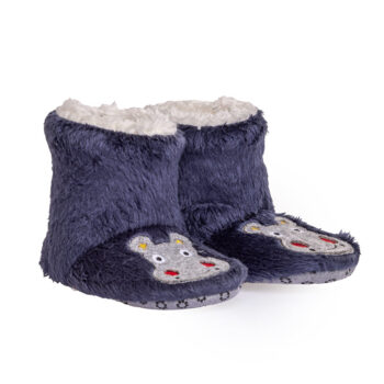 Embroidered Hippo Men's Slippers for Baby Boys