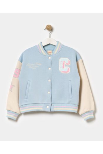 Mini Podium Girls' Embroidered Snap-Closure Front Bomber College Jacket