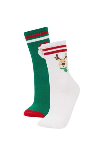 Girls' Christmas Themed 2-Pack Cotton Long Socks
