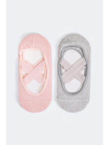 Katia And Bony Pink 2-Piece Pack Asta Yoga Children's Invisible Socks