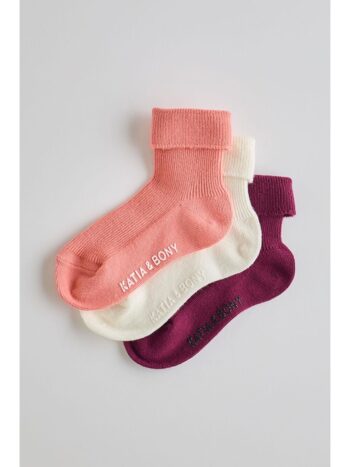 Katia And Bony Children's 3-Pack Pink Socks