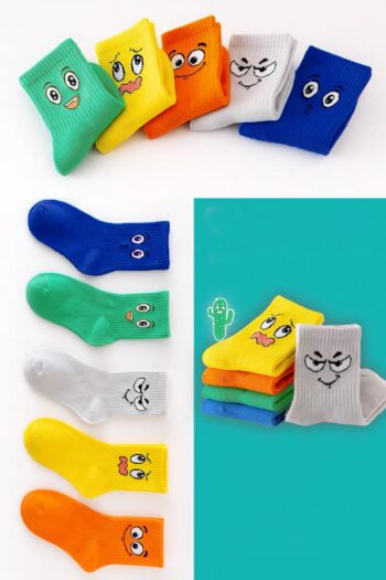 BGK 5 Pairs of Children’s Socks with Dual Expression Patterns
