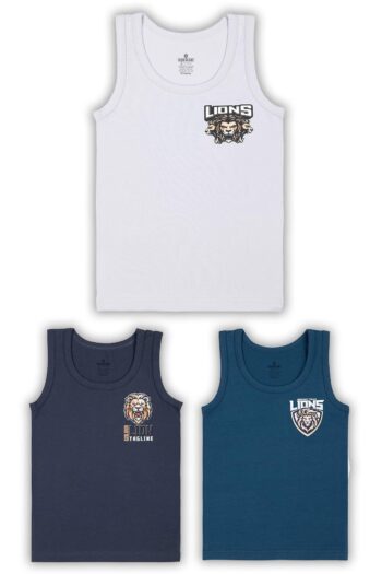 BAYKAR Boys' Cotton Printed Crew Neck Tank Top 3-Pack 2444 Colorful