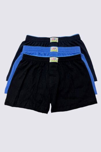 Arma Star Boys' Cotton Plain Classic Comfortable Fit Boxer Shorts 3-Pack Multicolor