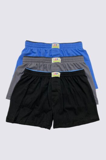 Arm Star Mixed Color Boys' Cotton Towel Wrap Boxer 3-Piece Set 100% Cotton