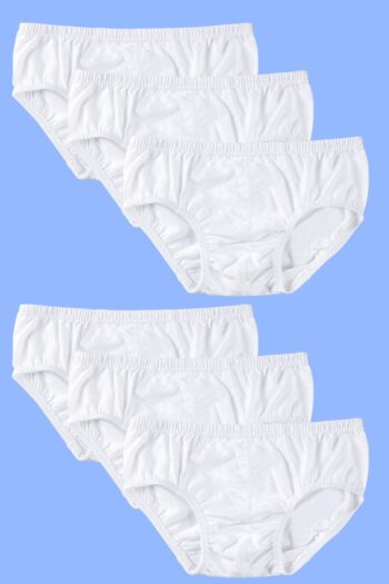 Arm Star Boys' White Cotton Underwear 6-Pack