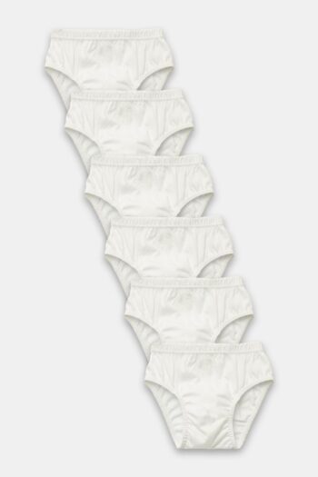 Natuline Boys' White Organic Cotton Briefs 6-Pack 2501