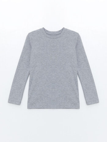 LCW Kids Gri Bisiklet Yaka Erkek Çocuk Termal İçlik  LCW Kids Gray Crew Neck Thermal Base Layer for Boys
