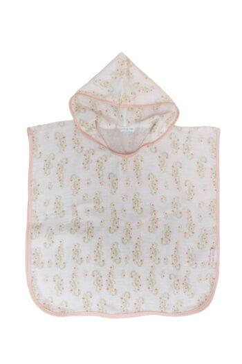MUSLIN BABY PONCHO - STRAWBERRY