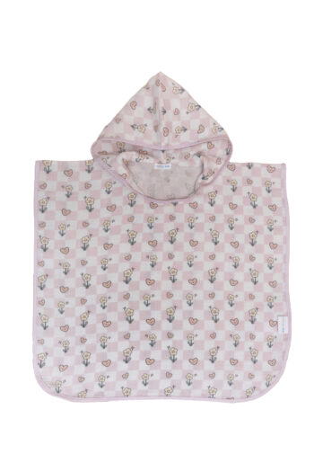 MUSLIN BABY PONCHO - CHECKERED
