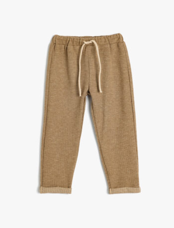 Boys' Basic Sweatpants with Tied Waist