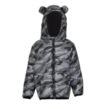 Basic Metric Printed Hooded Jacket for Baby Boy