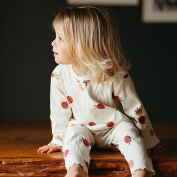 Elma Aşkı Long Sleeve Baby Set with Leggings