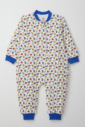 Boys' Sleep Bag with Colorful Car Print in White (Ages 1-6)