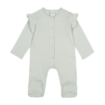 Mint Ruffled Footed Romper