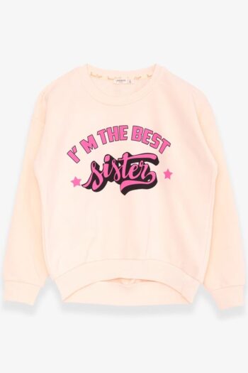 Girls' Sweatshirt with Print Cream (Ages 9-14)