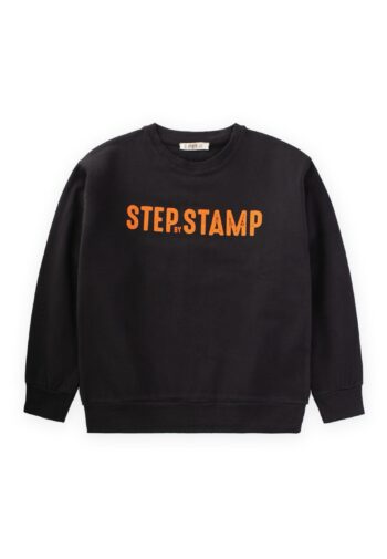 Step By Stamp Printed Sweatshirt 9-14 Years Black