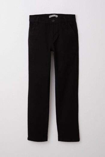 Boys' Basic Gabardine Pants in Black (Ages 8-14)
