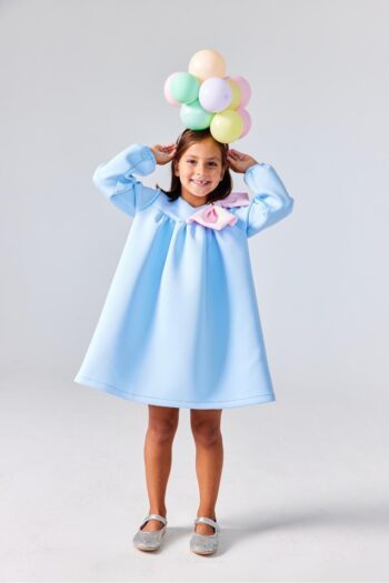 Leah Girl's Dress with Bow Detail